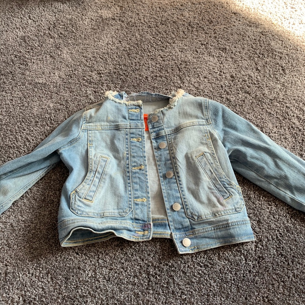 girls jean jacket size medium 7/8